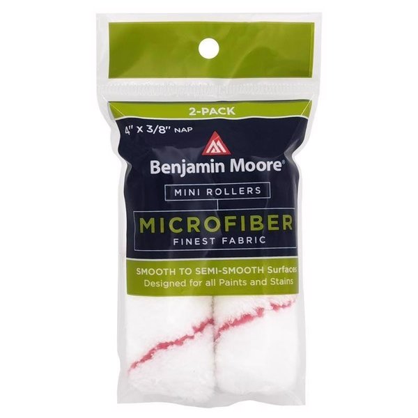 Premier Benjamin Moore Microfiber 4 in. W X 3/8 in. Mini Roller 2 pk U66200-018